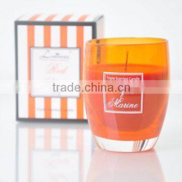 2015 Hot Sale scented soy wax candle in glass jar