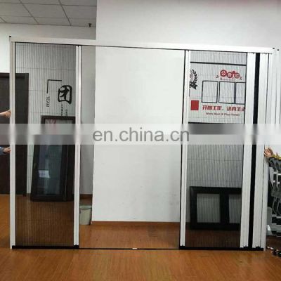 aluminum frame mosquito pleated mesh folding screen door