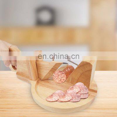 Guillotine Wood Meat Cutting Board Wooden Sausage Slicer Guillotine Slicer photo-4