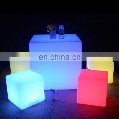 led light up cube table for club/color changing led cube stool Battery operated discount for sale