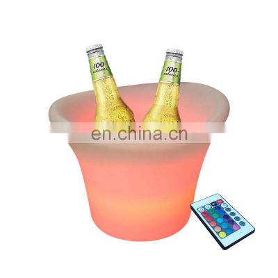 Wine and Beverage Coolers High Quality KTV Bar Party Aero-pot Bar Holiday Lighting Cooler Box Plastic LED Ice Bucket