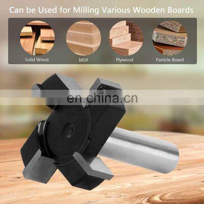 LIVTER 4 Wings Carbide Cnc Surface Woodworking Router Bits, Milling Router Bit, End Mill Cutter Planing Tool photo-5