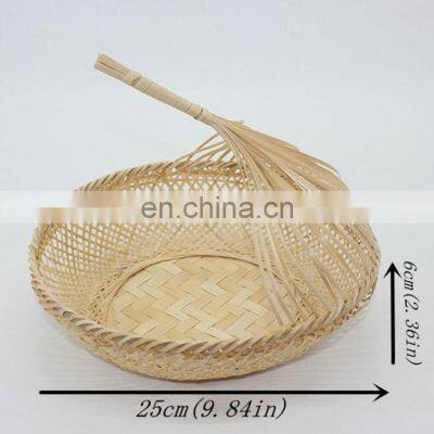 Unique Set Of 3 Round Bamboo Storage Basket Fruit Basket Tough and Durable photo-5