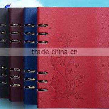 Retro 6 hole hollow out notes book business leather A5