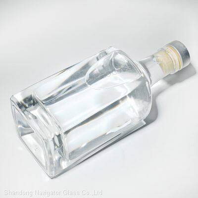 Vodka Bottle Wine Liquor Glass Bottle 500Ml Gin Bottles With Cork photo-3