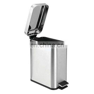 Bathroom Rubbish Trash Bins For Home Steel Can Stainless Garbage Indoor Dust Metal Bucket
