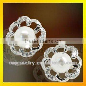 new design wholesale 925 earring silver pearl jewelry