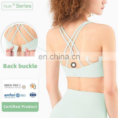 High Support Sports Bras With Back Buckle for Women High Quality Yoga Bra Fitness Sport Bra Top