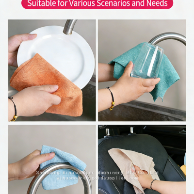 Fish Scales Design Microfiber Kitchen Washcloth Highly Absorbent Reusable Dish Towel photo-2