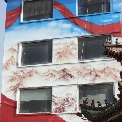 Fuyang Spider-man High-altitude Colorful Murals, Colorful Paintings on Cooling Towers, Chimneys and Cooling Towers, Wall Paintings on Flyovers and Exterior Walls photo-4