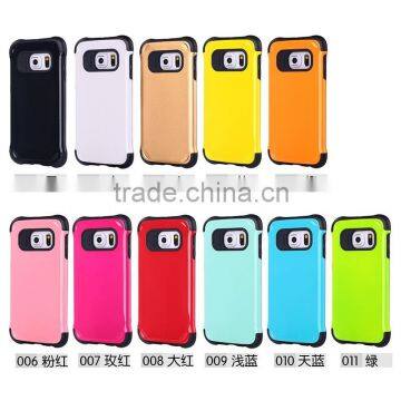 2015 China Factory Newest Colorful Tough Slim Armor Case Strong Shockproof for Samsung Galaxy S6 Edge Case Cover back case