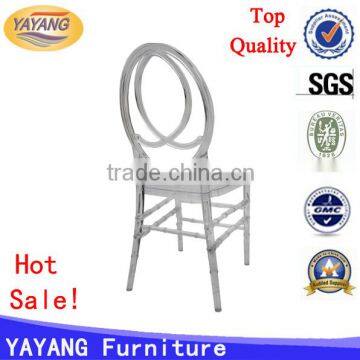 Popular Knocked-down Tiffany Catering Wedding Chiavari Plastic Clear Resin Phoenix Chair photo-2