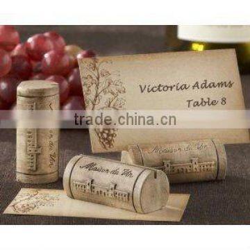 wine cork place card holders