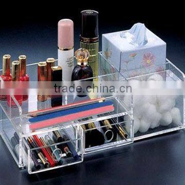 2013 fantastic clear acrylic makeup organizer with drawer