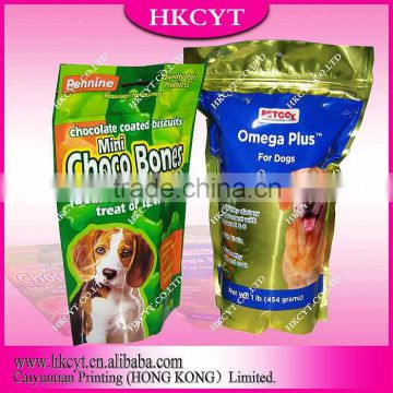 Pet food plastic packaging bag/ Stand up zipper bag for pet food packaging