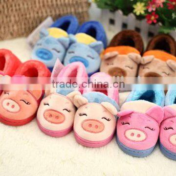 children's shoes baby pig shoes Children's warm home cotton slippers family winter shoes