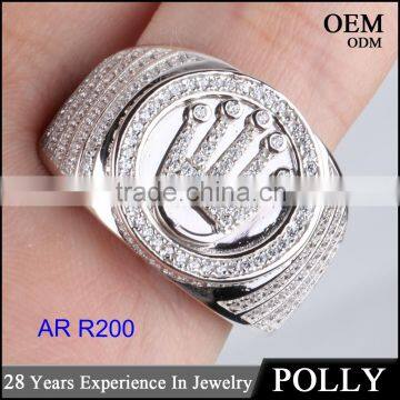 China Wholesale 925 Silver Jewelry Iced Out Hip Hop Ring Mens