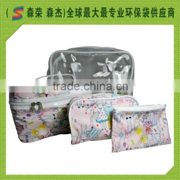 leather cosmetic bag and make up bag for lady