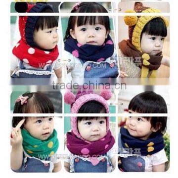 2014 Latest Cute Polka Dot Pattern Circle Loop Style Baby Kids Winter Scarf photo-2