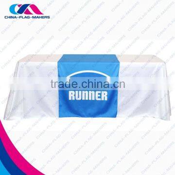 White Blue Stretch Table Cover Table Cloth photo-2