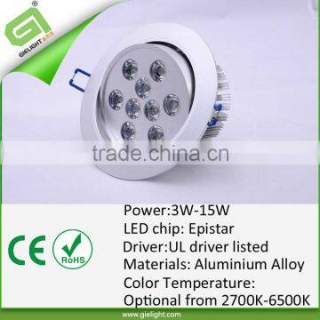 12*1W led kitchen ceiling lights with 2 years warranty