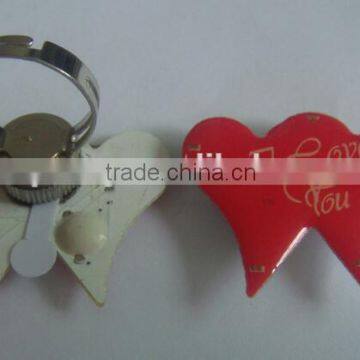 Promotional epoxy led blinking figure ring for party