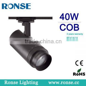 Ronse 2016 Best-selling barrel 40W COB LED Track Spot Lights Adjustable Beam Angle