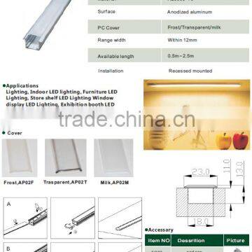 Square Anodized Aluminium Profile for LED Strip Light photo-3