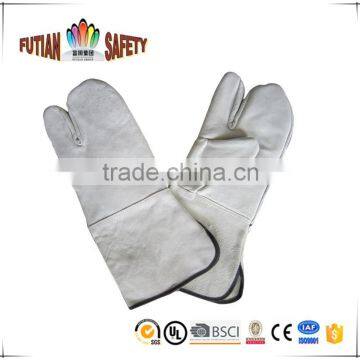 FTSAFETY Cow Split Full Palm Long Cuff Leather Glove With Wing Thumb