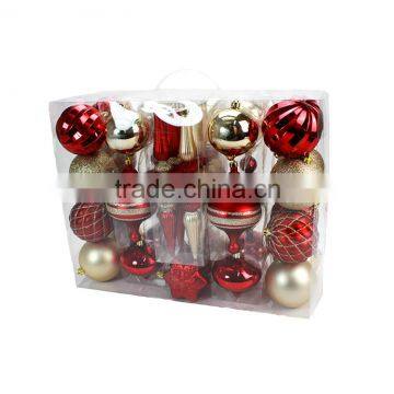 Cheap high quality pvc box package decorating custom plastic christmas ball pack / set