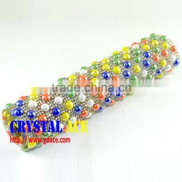 Factory Wholesale Heat Transfer Ceramic Rhinestone Mesh Sheet in Colors, Hot Fix Rhinestone Mesh Roll Trims for Decoration photo-3