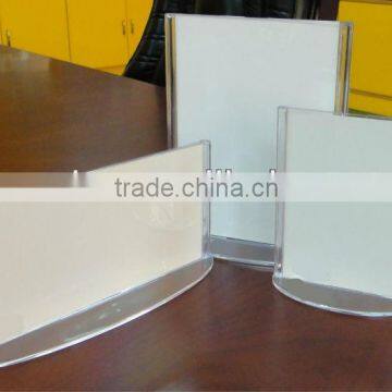 Clear A4/A5/A6 Acrylic/plastic/PMMA Desktop Advertising Poster Sign Display Holder With Oval Base