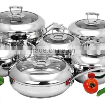 12Pcs Casting S/S Handle Apple Shape Stainless Steel Pan for Induction