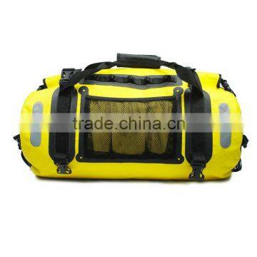 45L Yellow waterproof duffel bag as bike bag