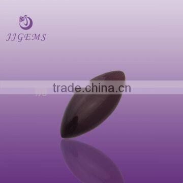 smooth marquise purple glass stone/ rough purple gemstone