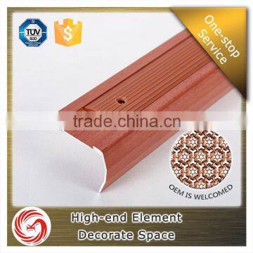 2016 Hottest Wood Grain Bullnose Non-slip Aluminium Carborundum Stair Nosing for Stair photo-4