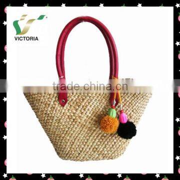 Pompom Seagrass Beach Bag