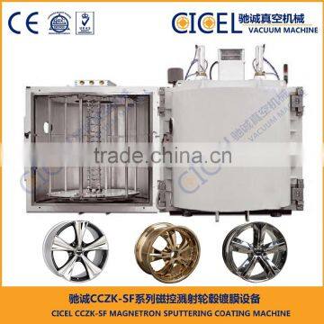 CICEL provide car wheels vacuum coating machine /car wheels chorome sputtering coating machine