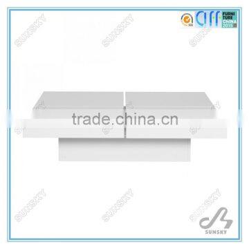 high gloss white modern extending coffee table 4277