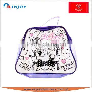 PVC kids tote bag coloring hand bag kids for fun hand bag