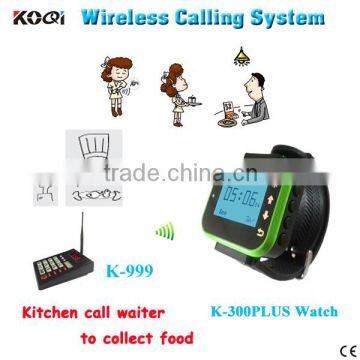 Best price calling system for restaurant coffee shop service K-999+K-300PLUS restaurant service watch