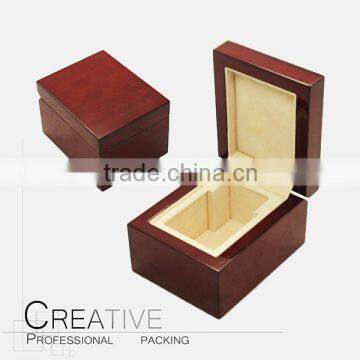 High gloss Wood grain paper wooden perfume box packaging