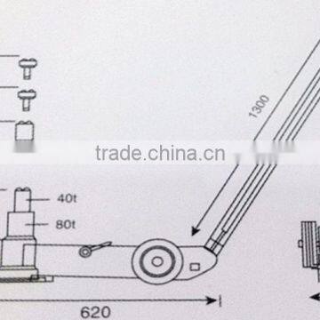 80T Double Floding Pneumatic Hydraulic Floor Jack photo-4