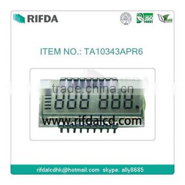 6 digits single line LCD display module for bank token TN positive display