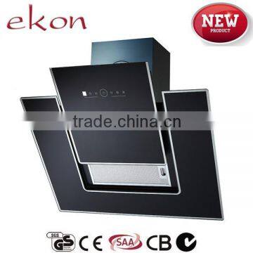 90cm Automatic Open Black Glass Electronic Switch Cooker hood