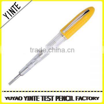 China Manufacture Ordinary test pen /screwdriver voltage tester with AS plastic and long-life neon light