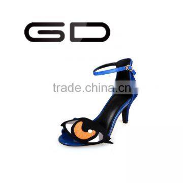 Leading fashion young ladies low heel sandals Buckle strap maiden spike heels High Quality low heel footwear