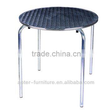 Modern style outdoor aluminum round dining table