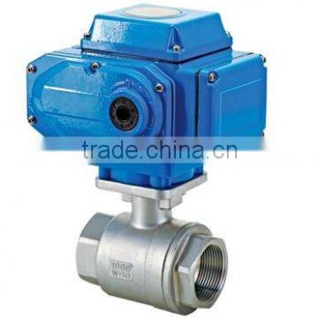 Electrical Thread Ball Valve (Two-Piece), motorized actuated ball valve, ss ball valve with electric actuator