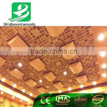 fireproof wood QRD acoustic diffuser panel for studio ceiling decoration